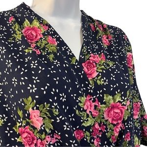 Single I Navy/Pink Floral Dress